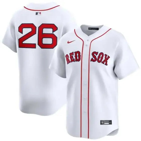 White Wade Boggs Boston Red Sox Nike Home Limited Player Jersey on display
