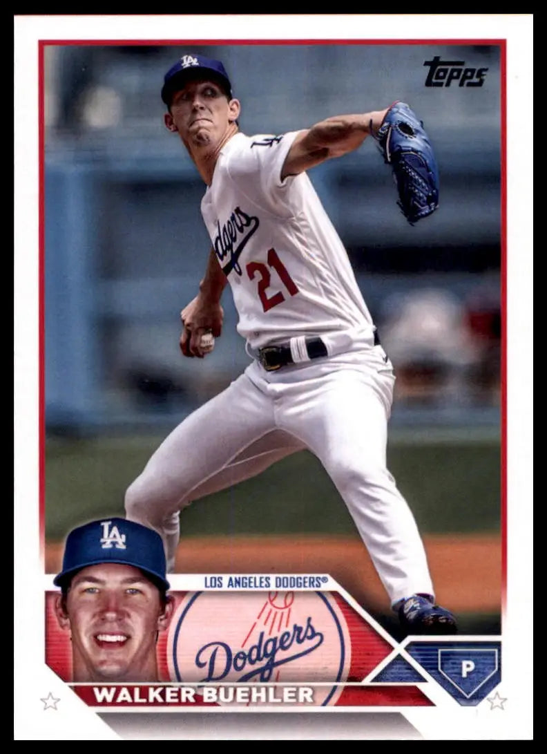 Walker Buehler baseball card from 2023 Topps Los Angeles Dodgers collection