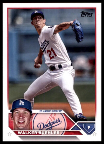 Walker Buehler baseball card from 2023 Topps Los Angeles Dodgers collection