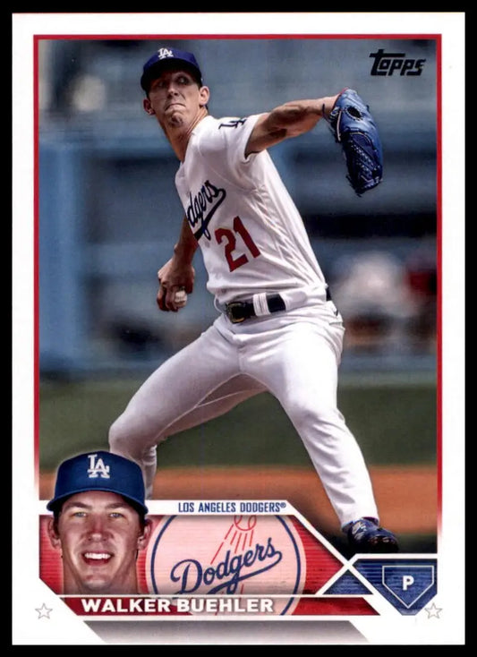 Walker Buehler baseball card from 2023 Topps Los Angeles Dodgers collection