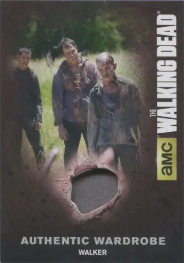 Trading card featuring characters from The Walking Dead Season 4 Part 2 Wardrobe Card M42 Walker V1