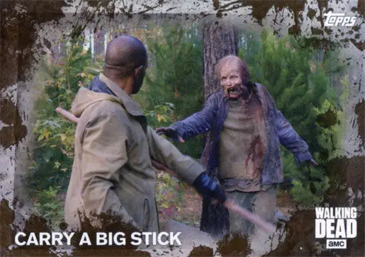 Trading card featuring characters from The Walking Dead Season 5 Mud Parallel design