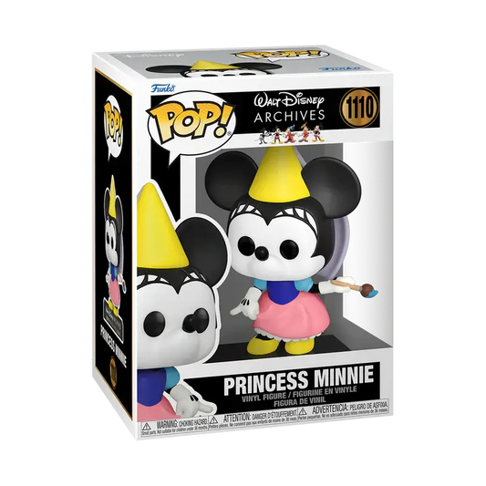 Funko Pop figure of Princess Minnie in pink dress from Walt Disney Archives collection