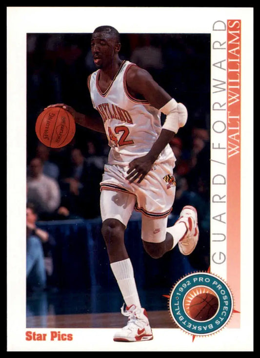 Walt Williams 1992 Star Pics basketball card featuring Maryland Terrapins player