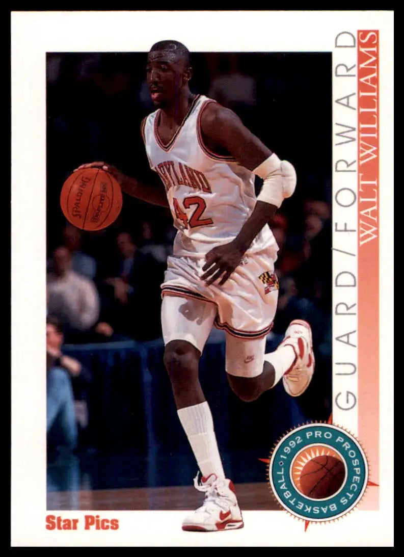 Walt Williams 1992 Star Pics basketball card featuring Maryland Terrapins player