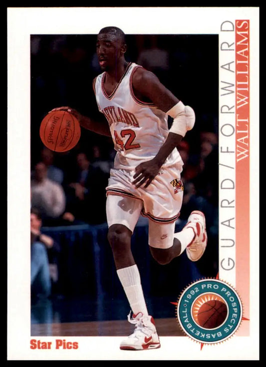 Walt Williams 1992 Star Pics basketball card featuring Maryland Terrapins player