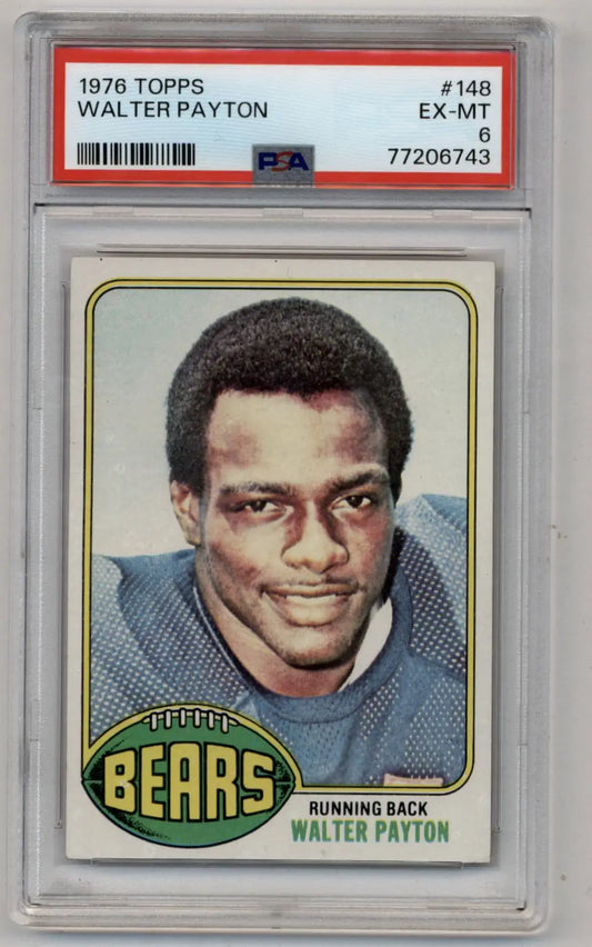 Walter Payton 1976 Topps #148 PSA 6 Excellent-Mint 6743 - Singles
