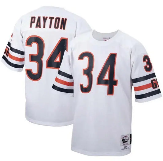 White Walter Payton Chicago Bears 1983 authentic throwback jersey with number 34