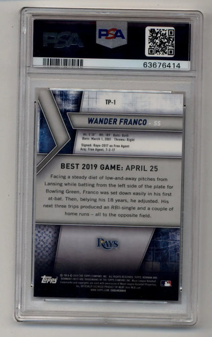 Wander Franco 2019 Bowman’s Best Top Prospect Orange Refractor 01/25 PSA 9 Mint - Singles