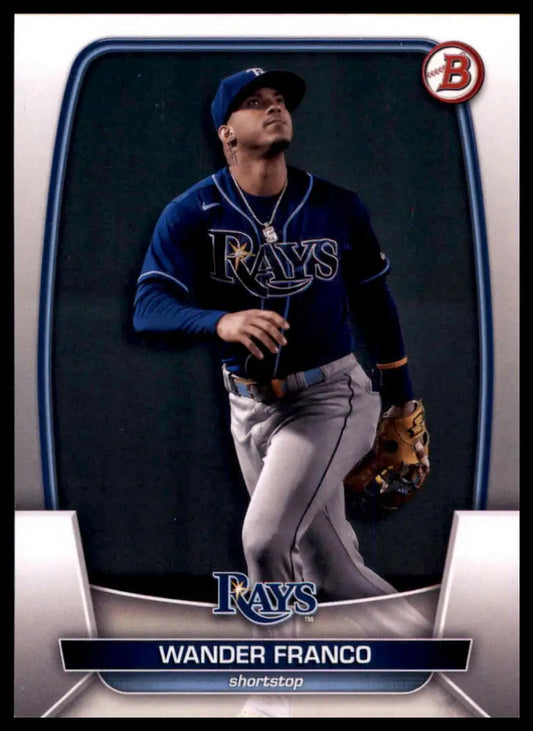 Wander Franco baseball card from 2023 Bowman series, Tampa Bay Rays collectible