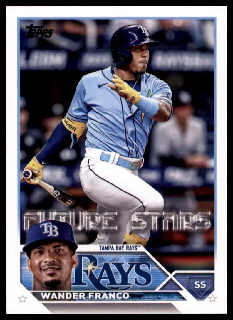 Wander Franco baseball card from 2023 Topps #215 Tampa Bay Rays collection