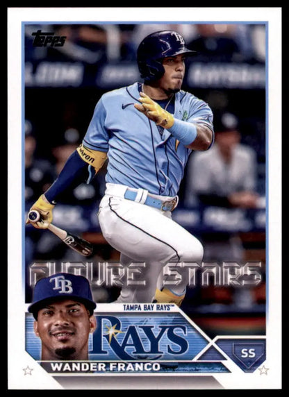 Wander Franco baseball card from 2023 Topps #215 Tampa Bay Rays collection