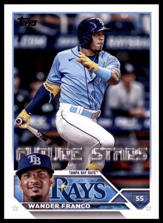 Wander Franco baseball card from 2023 Topps #215 Tampa Bay Rays collection