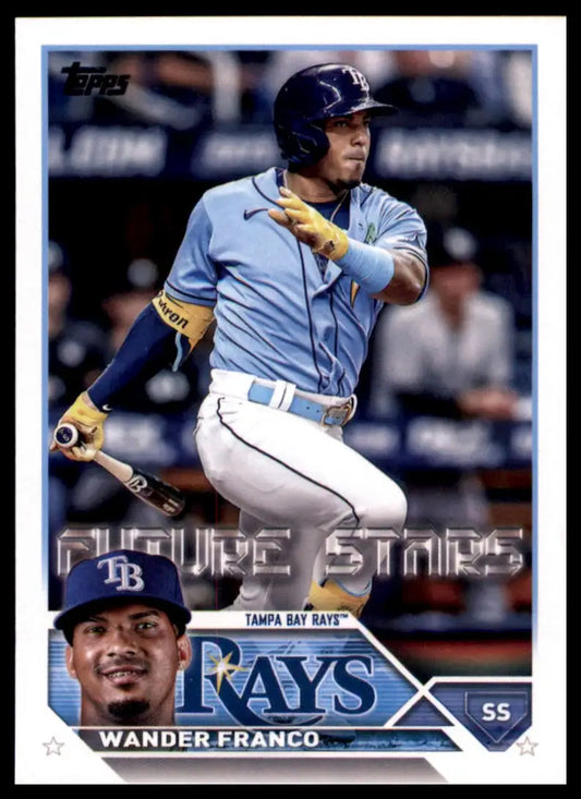 Wander Franco 2023 Topps baseball card featuring Wander Franco of the Tampa Bay Rays