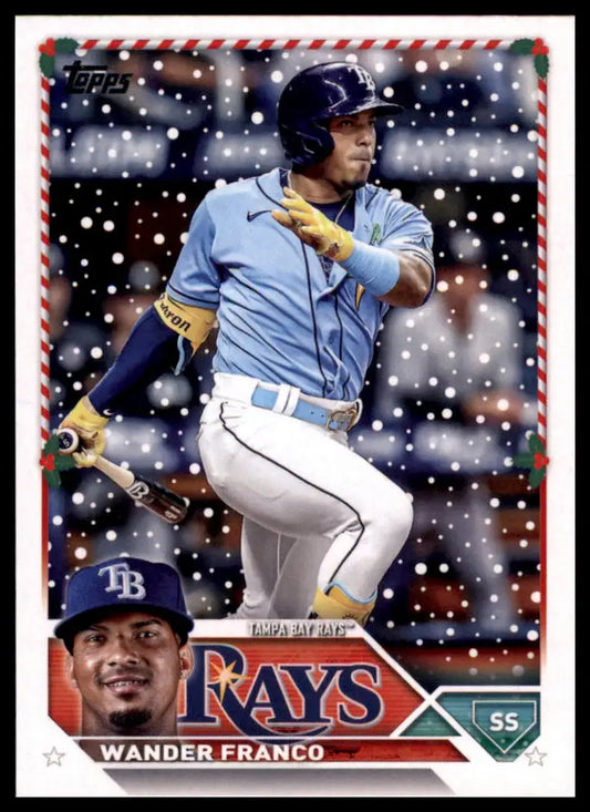 Wander Franco baseball card from Topps Holiday 2023 Tampa Bay Rays collection