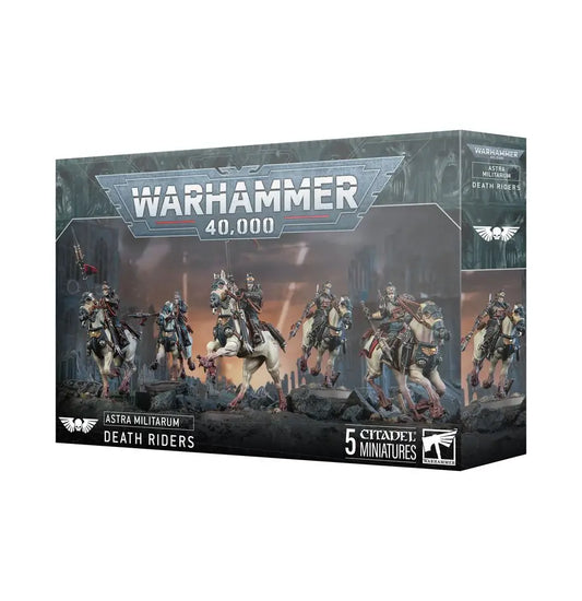 Warhammer 40k Astra Militarum Death Riders miniatures box for Astra Militarum Death army