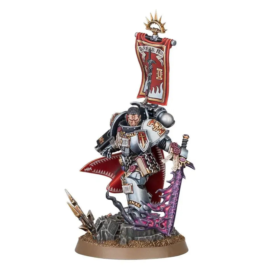 Warhammer 40K miniature figure of Castellan Crowe with Black Blade weapon