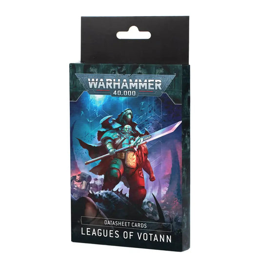 Warhammer 40K Leagues of Votann datasheet cards displayed in Warhammer 40K Leagues of Votann product