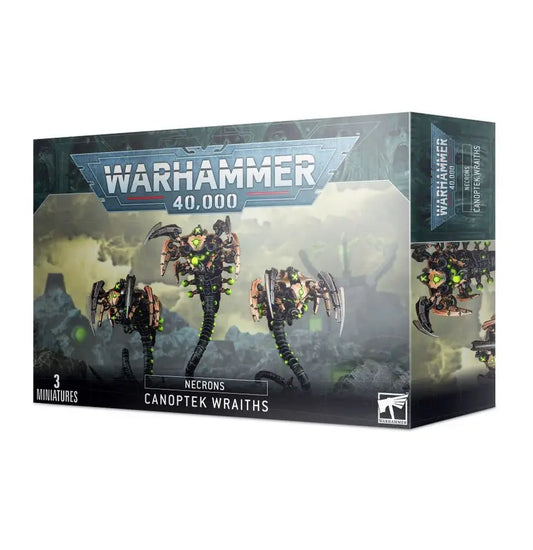 Warhammer 40k Necrons Canoptek Wraiths miniature box with dimensional destabilisation matrix