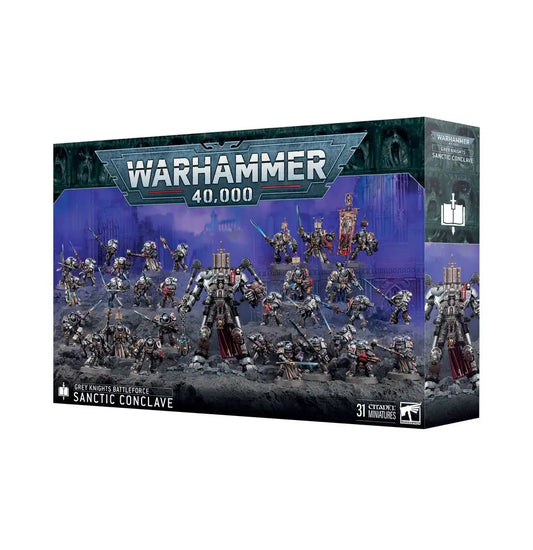 Warhammer 40k Grey Knights Sanctic Conclave Battleforce with Nemesis Dreadknight and Grand Master miniatures