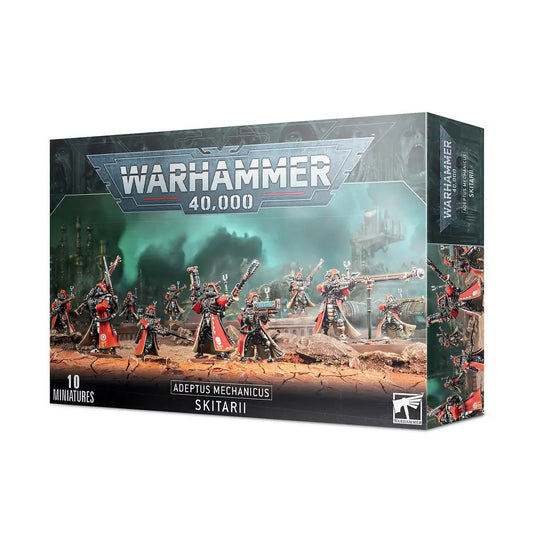 Warhammer ADEPTUS MECHANICUS Skitarii miniature box set featuring ten Skitarii rangers