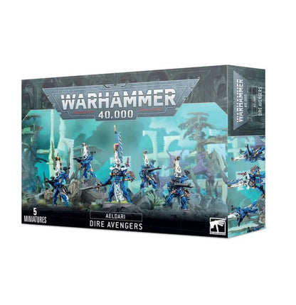 Warhammer AELDARI DIRE AVENGERS miniatures set with shuriken catapults for tabletop gaming