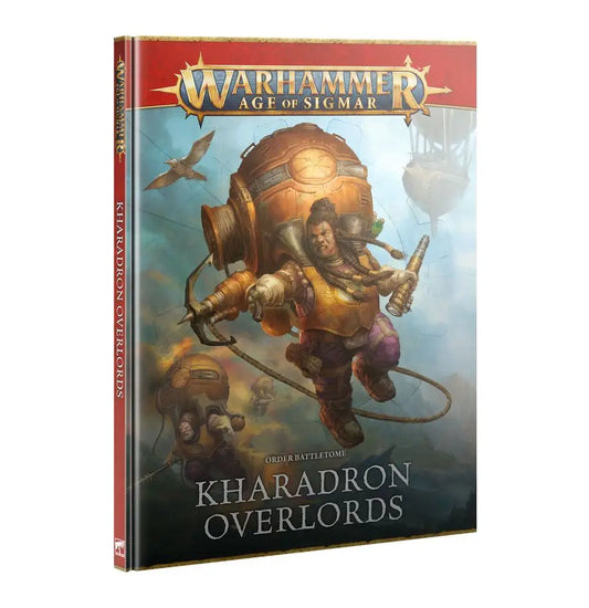 Tabletop game book cover featuring Kharadron Overlords and Order Battletome background material