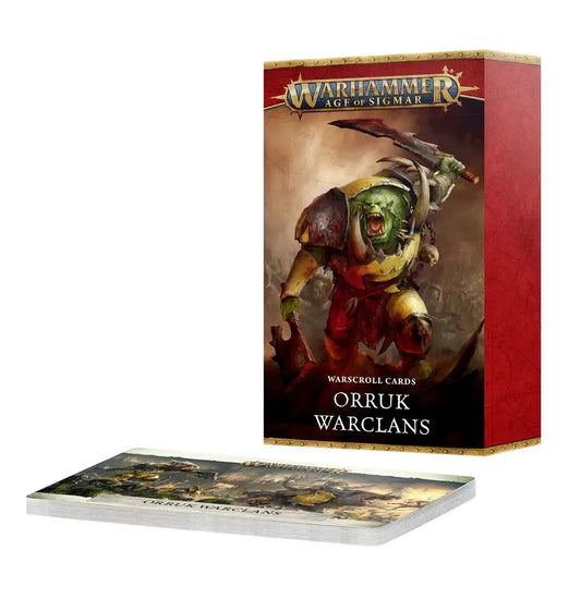 Warhammer Age of Sigmar Orruk Warclans warscroll cards for easy gameplay reference
