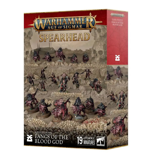 Warhammer Age of Sigmar Flesh Hounds Blood God miniatures on round bases in Fangs of the Blood God set