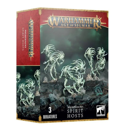Warhammer Age of Sigmar Nighthaunt Spirit Hosts miniatures box featuring sigmar nighthaunt spirit