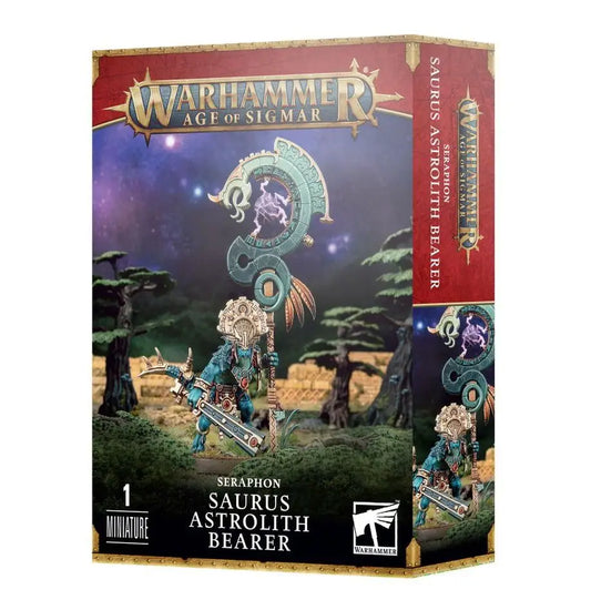 Warhammer Age of Sigmar Seraphon Saurus Astrolith Bearer miniature box display