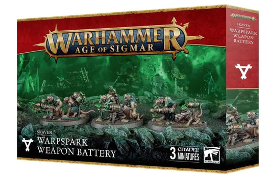 Warhammer Age of Sigmar Skaven Warpspark Weapon Battery miniatures box for tabletop gaming
