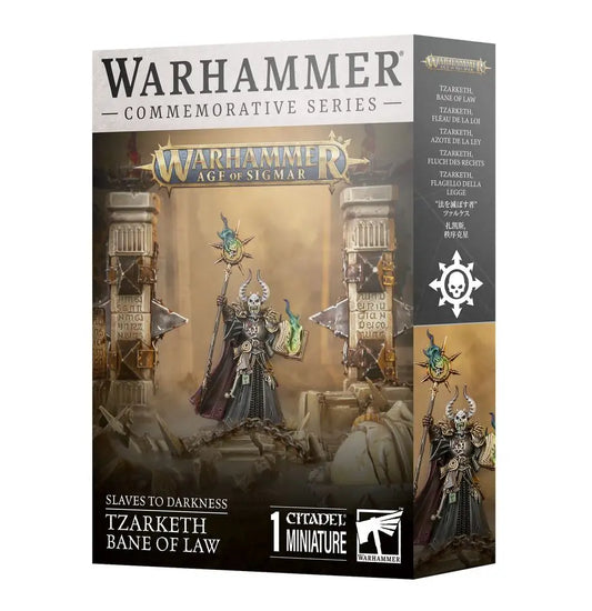 Warhammer Age of Sigmar Tzarketh Bane miniature box for Darkness Tzarketh Bane product