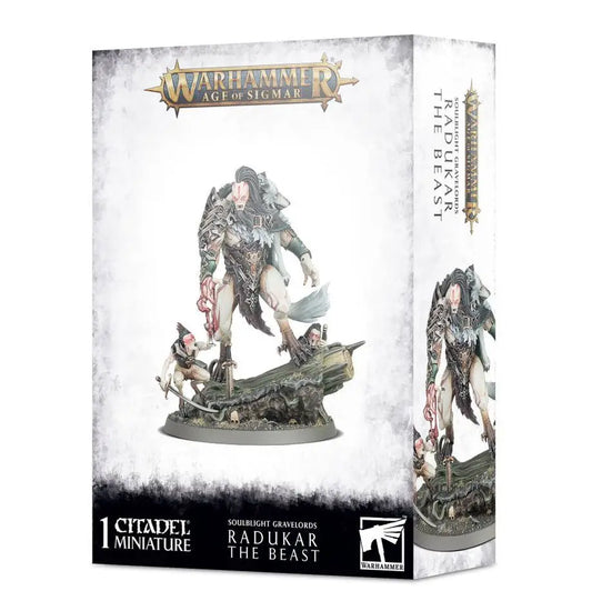 Warhammer Age of Sigmar Radukar the Beast miniature box from Soulblight Gravelords series