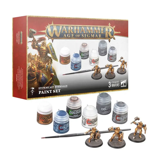 Warhammer Age of Sigmar Stormcast Eternals paint set with Citadel Colour paints