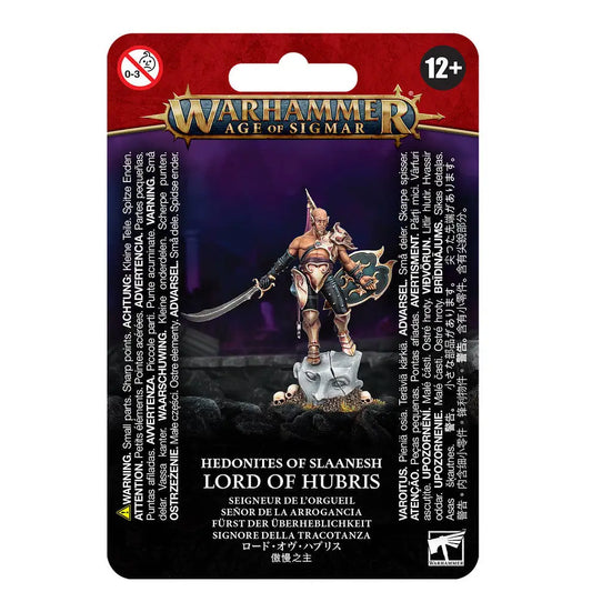 Miniature figurine of Lord of Hubris from Warhammer Age of Sigmar for trading cards