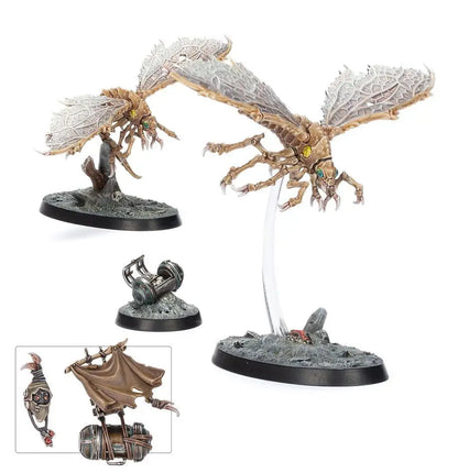 Miniature ashwing helamites with wings and claws, ash waste nomads for Warhammer Necromunda