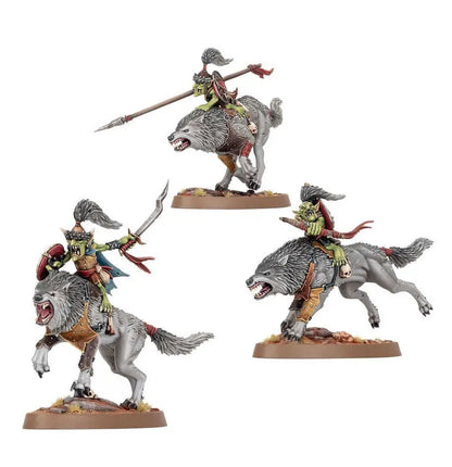 Miniature Snarlpack Huntaz goblin wolf riders for Warhammer SPEARHEAD SNARLPACK HUNTAZ