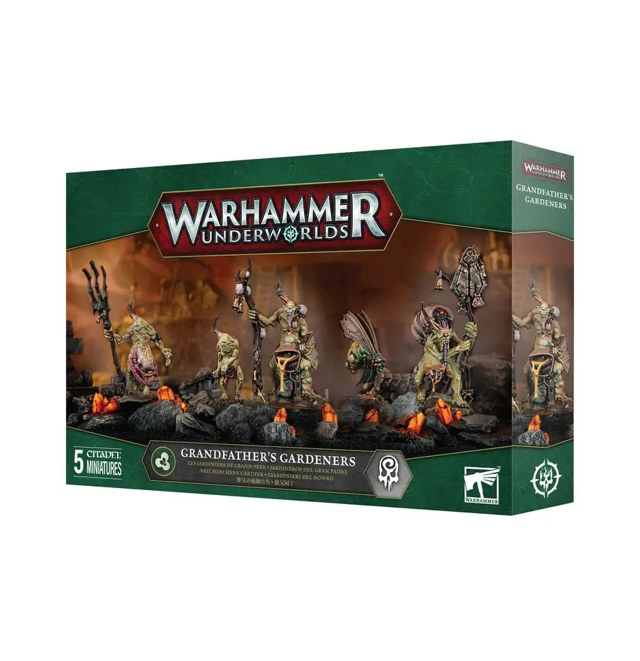 Warhammer Underworlds Grandfather’s Gardeners miniature set with fighter cards