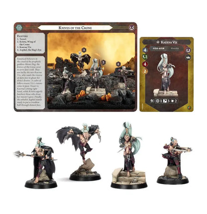 Warhammer UNDERWORLDS KNIVES OF THE CRONE with Warcroll cards and Warhammer Underworlds miniatures