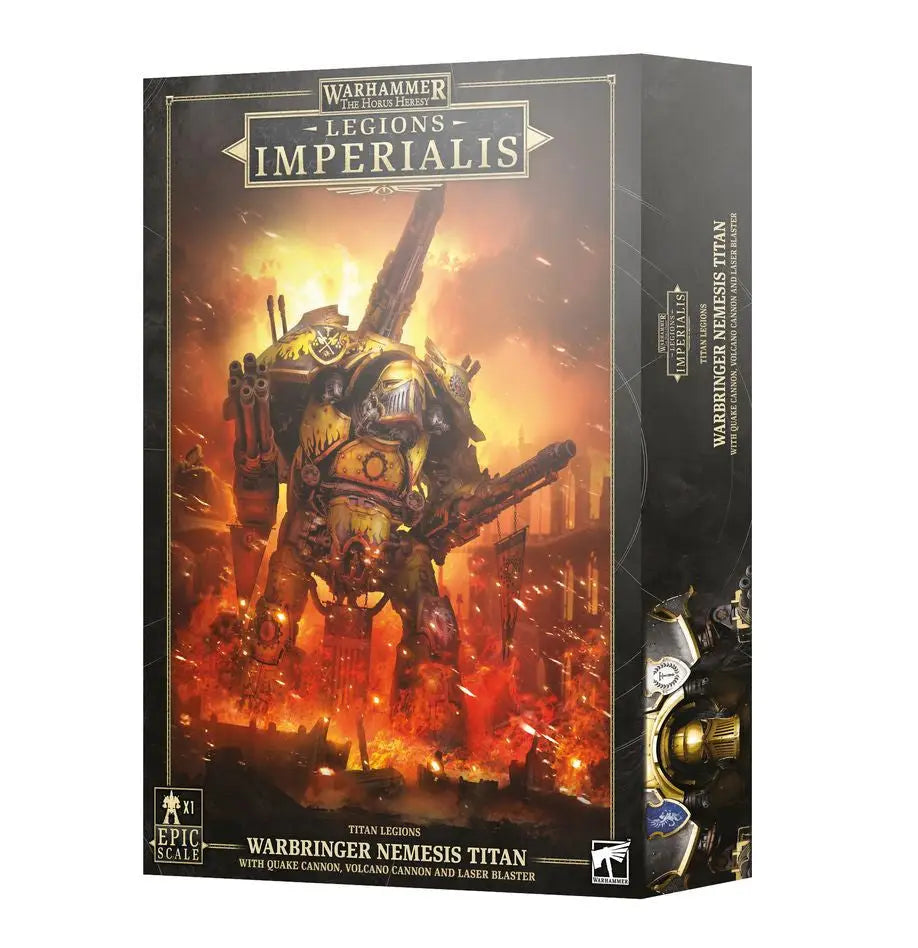 Warbringer Nemesis Titan model kit box for Warhammer 40,000 Legions Imperialis game