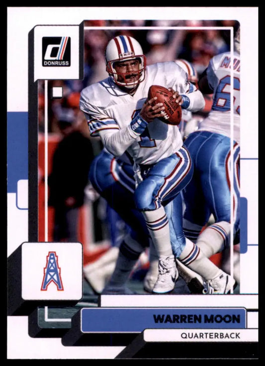 Warren Moon 2022 Donruss football card featuring Warren Moon Houston Oilers player
