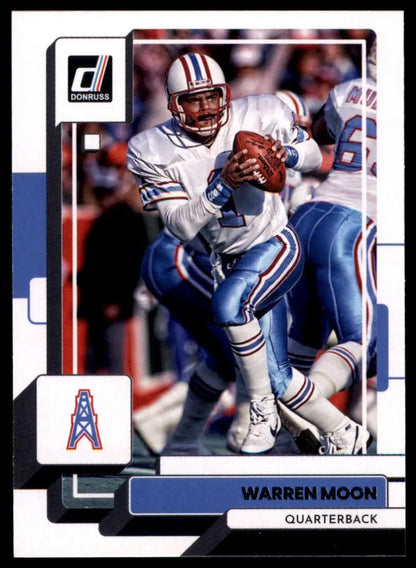 Warren Moon football card from 2022 Donruss Houston Oilers collection