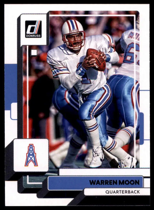 Warren Moon football card from 2022 Donruss Houston Oilers collection