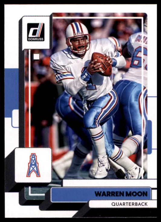 Warren Moon 2022 Donruss football card featuring Warren Moon Houston Oilers player
