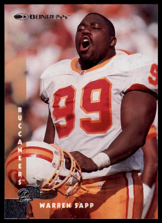 Warren Sapp football card from 1997 Donruss Tampa Bay Buccaneers collection