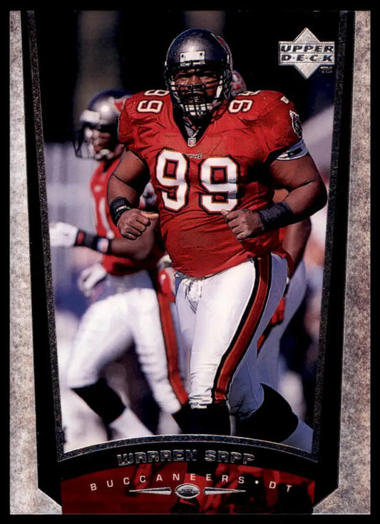 Warren Sapp football card from 1998 Upper Deck Tampa Bay Buccaneers collection