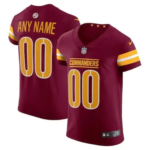 Maroon and gold customizable Washington Commanders Nike Vapor Untouchable Elite football jersey
