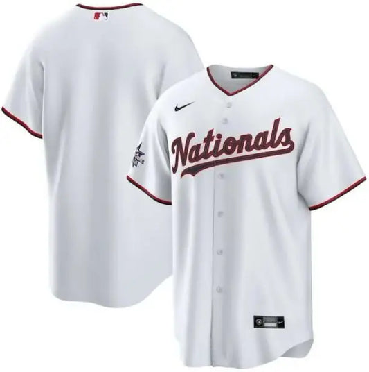White Washington Nationals Nike 2025 MLB All-Star Game home replica jersey with red trim