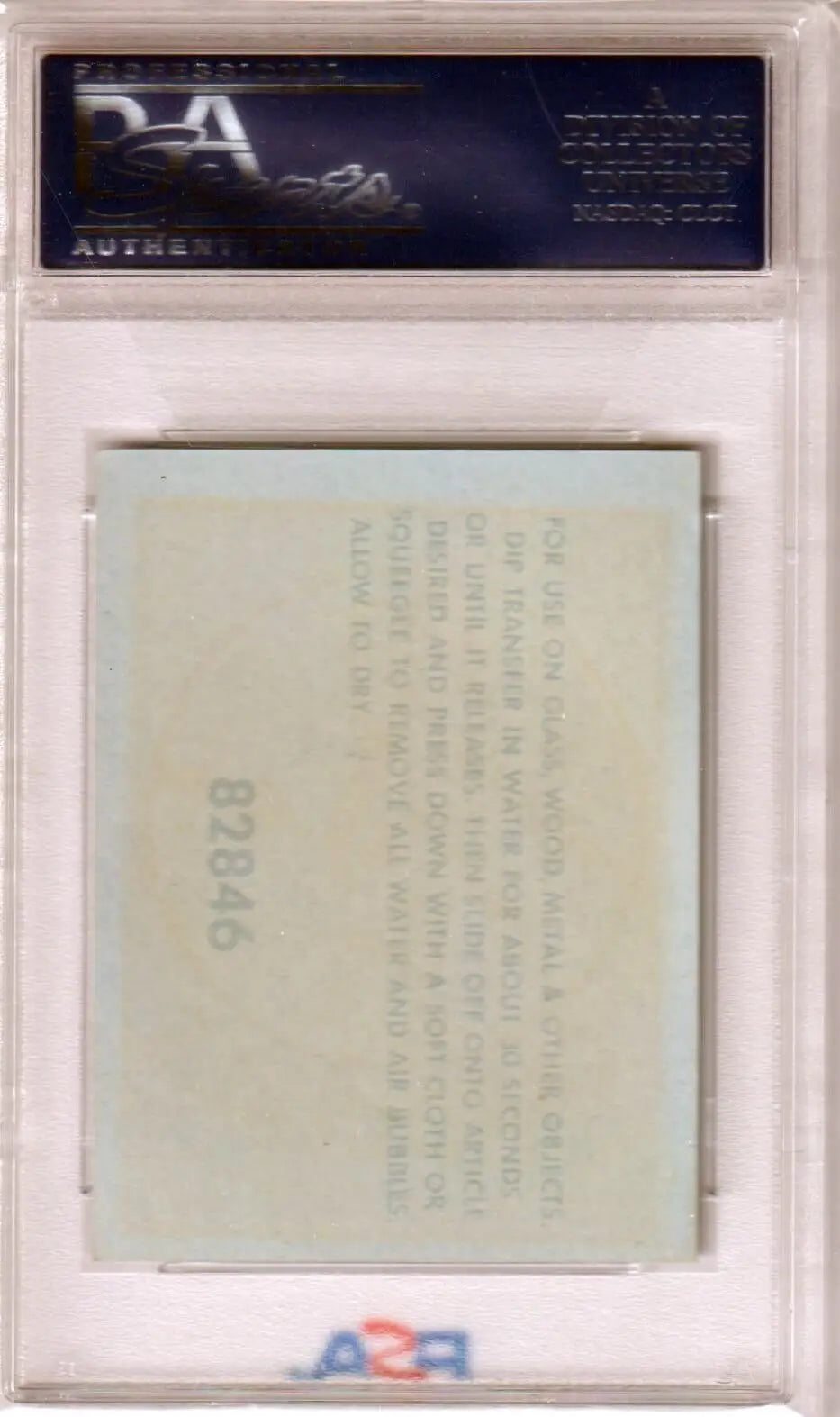 Graded Washington Senators Fleer team logo decal from Columbia Hobby PSA 5 EX